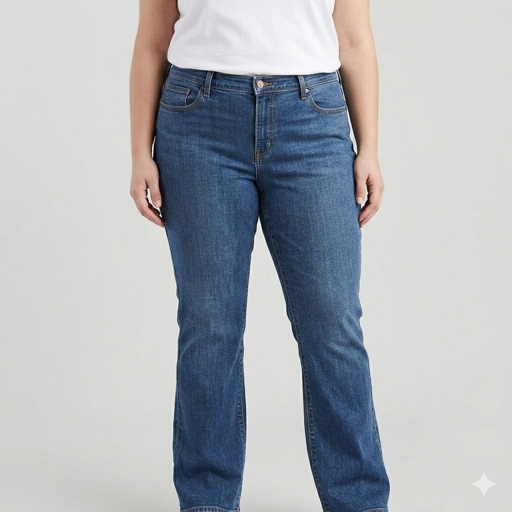 Levi's 515 Boot Cut Jeans Stretch Denim Med Wash 14W / 33 EUC